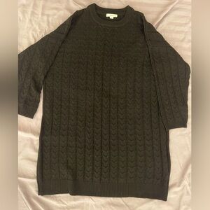 Vince. Cable Stitch Long Sweater Dress